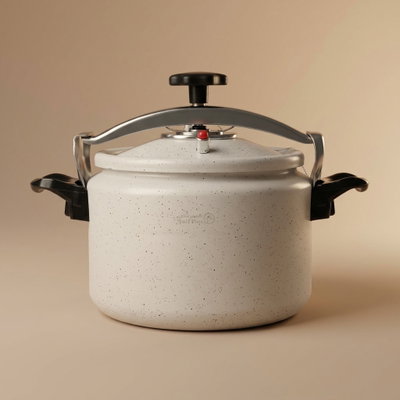 Al Saha Granite Coated Aluminum Pressure Cooker, 11 Liters - Beige product image 1