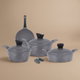 طقم قدور جرانيت تورنادو، 7 قطع - رمادي product image 1
