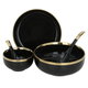 طقم سفرة بورسلان السيف غاليري، 51 قطعة، دائري - أسود product image 3