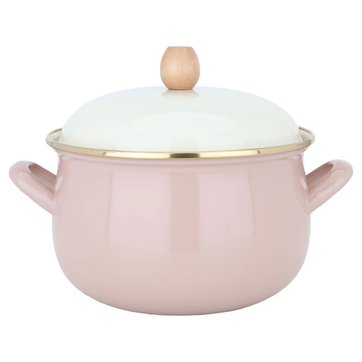 Al Saif Gallery steel pot, 20 cm, with lid - pink product image
