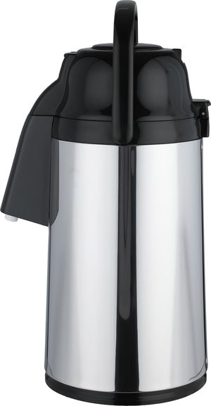 ترمس ابو فيل ياباني زوجرشي، 3 لتر، حافظة داخلية زجاج، هيكل خارجي استيل، ضغاط، مفتاح تأمين، 360 درجة - فضي أسود product image