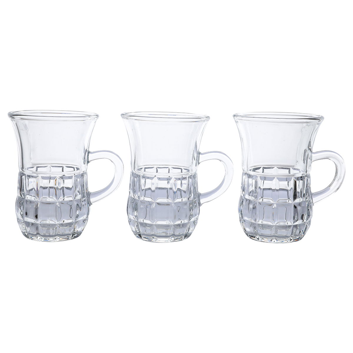 طقم بيالات شاي زجاج ماكس السيف غاليري، بيد، 6 قطعة - شفاف product image 2