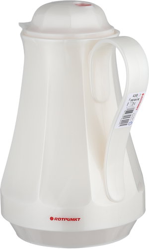 Rotpunkt 430 Thermos, 1 Liter, Glass Inner Container, Plastic Outer Body - Glossy White product image 2