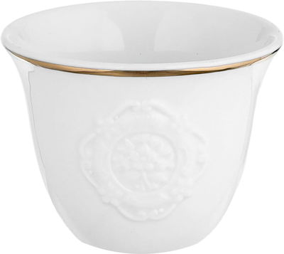 Al Saif Gallery porcelain Arabic coffee cups set, rose pattern, 12 pieces - white product image 2