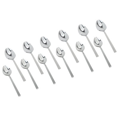 Al Saif Gallery steel spoon set, 30 pieces - silver product image 2