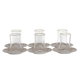 Al Saif Gallery glass jars and plates set, 12 pieces, 170 ml - beige product image 2