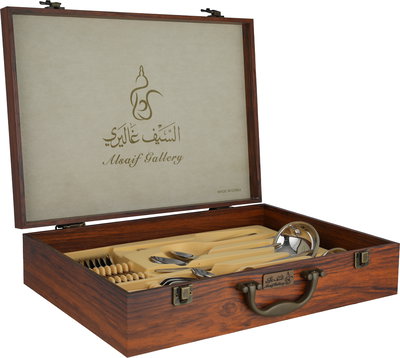 طقم شنطة ملاعق ستانلس استيل السيف غاليري، 72 قطعة - فضي ذهبي product image 3