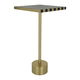 طاولة استيل السيف غاليري، 30x30x68 سم، مربعة، بقاعدة ذهبي - ذهبي/أسود product image 1