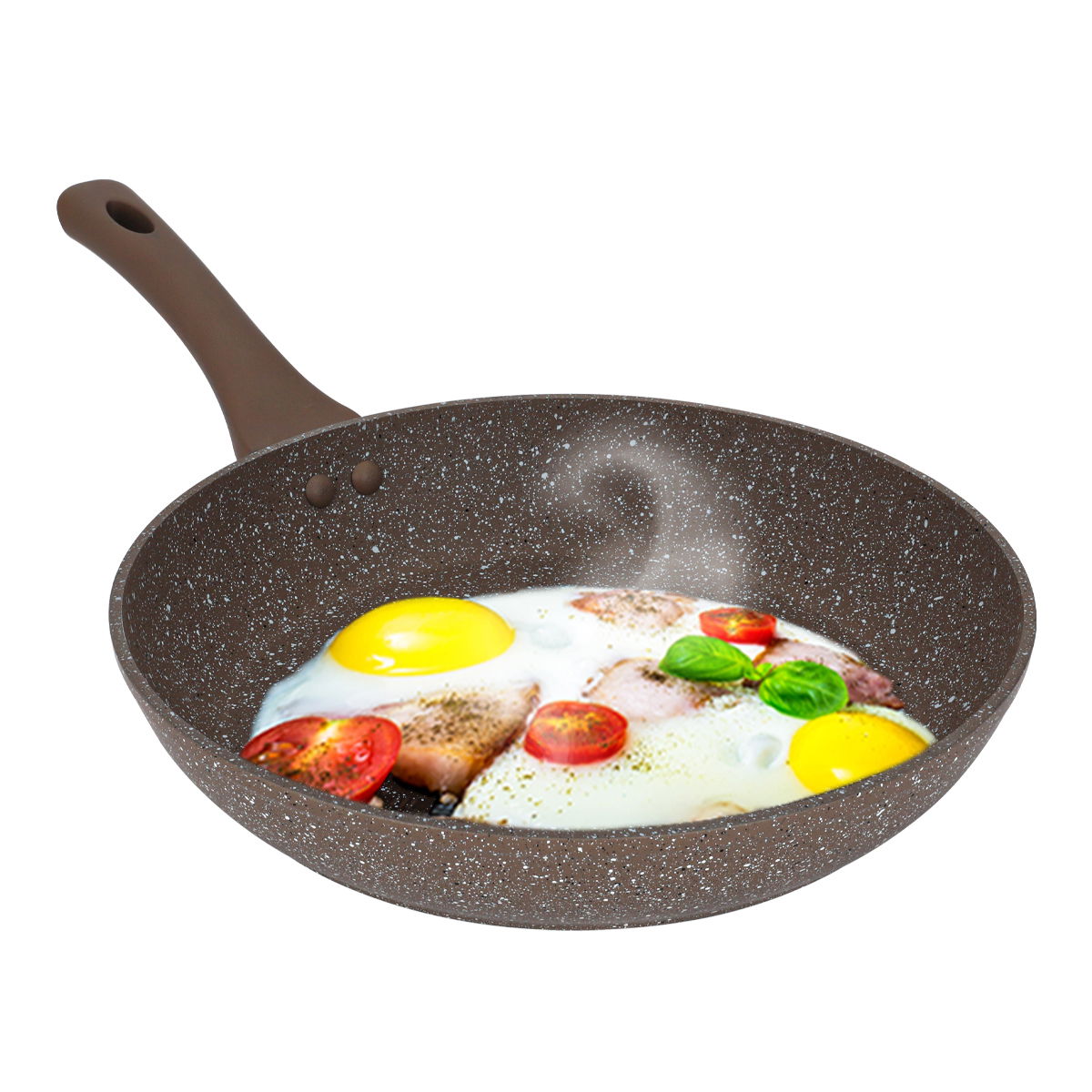 Rocky Granite Frying Pan, 30 cm - Brown product image