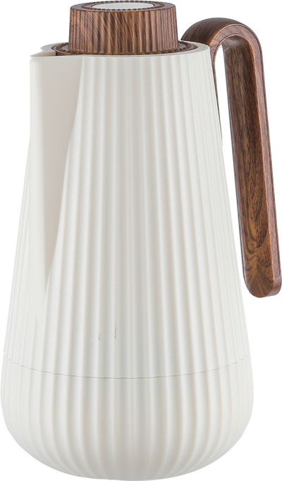 Glory Sumo Thermos, 1 liter, wooden handle, glass interior, pusher - wooden beige product image 3