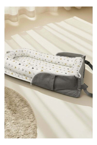سرير اطفال محمول قطن فان مومنت، 85×45×12 سم - ابيض product image 5