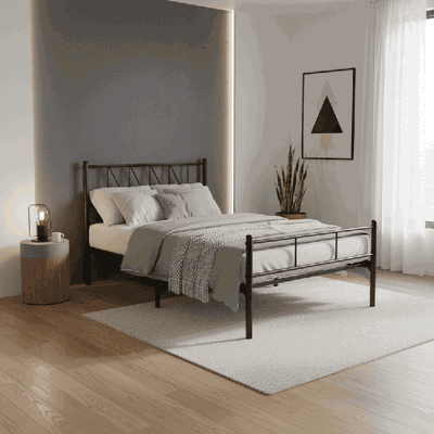 سرير حديد مفرد، 100×90×190 سم - اسود product image 3