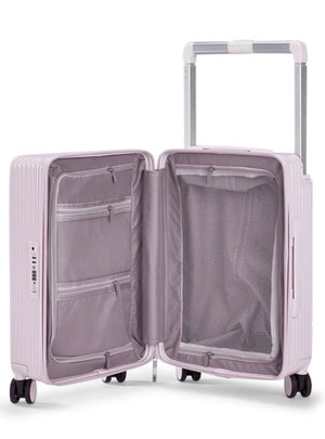 شنطة سفر بولي كربونات ليمرا، 20 بوصة، 4 عجلات، حركة بزاوية 360 درجة، PC1217-3 - وردي product image 2