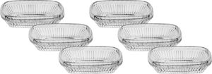 Al Saif Gallery Glass Serving Dish Set, 7x7x2.5 cm, 6 Pieces, Oval - Clear product image