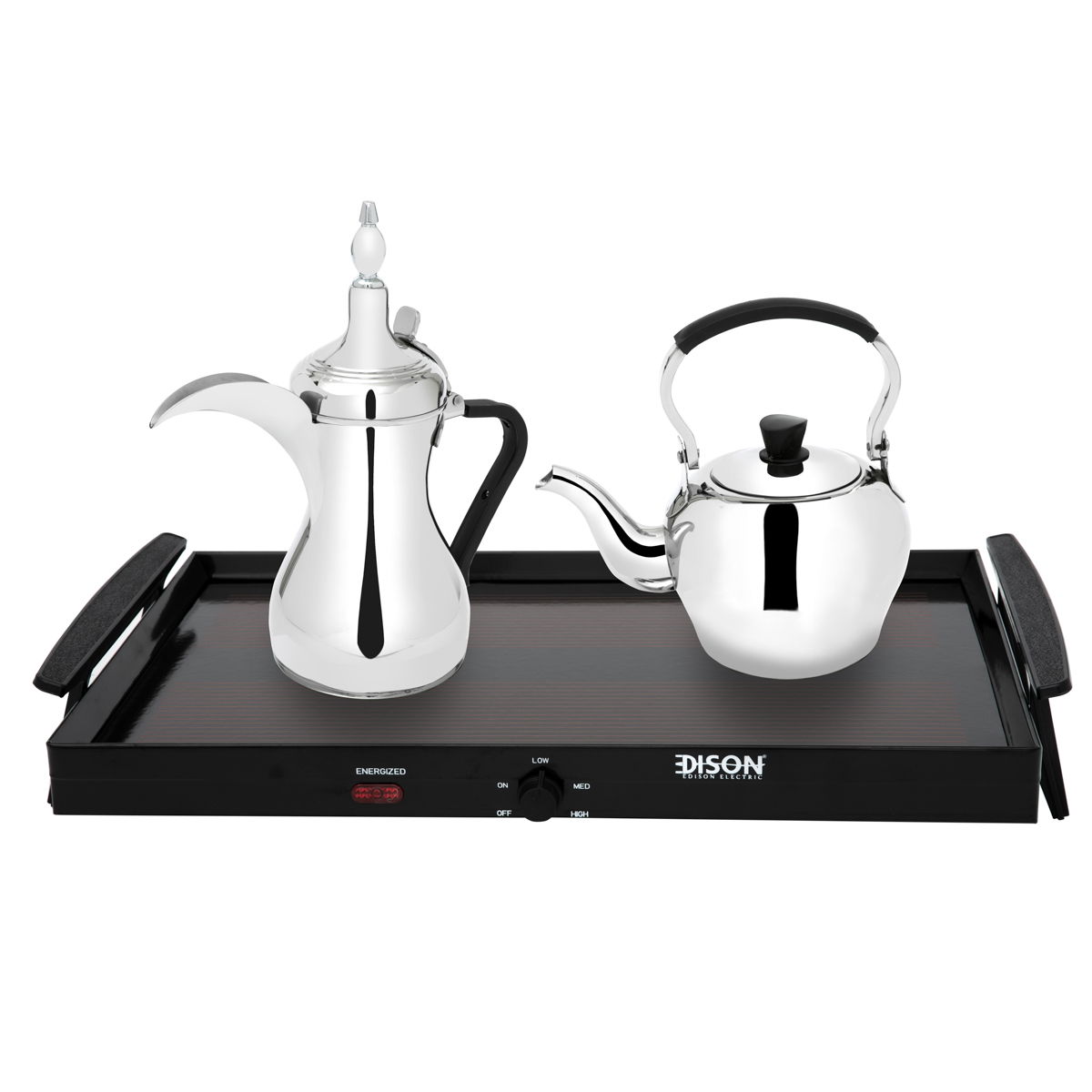 Edison Electric Grill And Heating Tray, 3 Heat Levels, 600W - Black product image 1