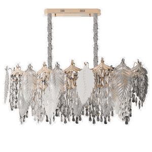 Norco Neoclassical Aluminum Glass Chandelier, 15 Bulbs, E14 Base, 85x95 cm - Gold product image 2