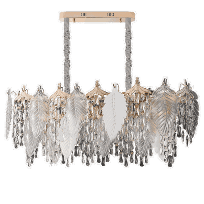 Norco Neoclassical Aluminum Glass Chandelier, 15 Bulbs, E14 Base, 85x95 cm - Gold product image 2