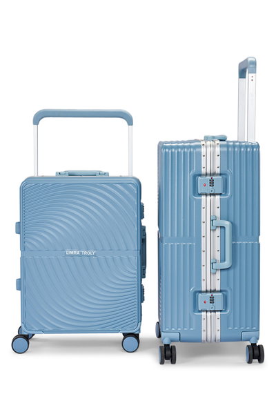 طقم شنط سفر بولي كربونات ليمرا، 2 مقاس، 4 عجلات، LMA-1917 - ازرق product image 3