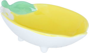 Al Saif Gallery porcelain serving plate, 17 x 11.3 x 4.6 cm, lemon shape - yellow product image