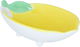 Al Saif Gallery porcelain serving plate, 17 x 11.3 x 4.6 cm, lemon shape - yellow product image 1