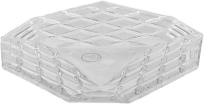 طقم وعاء تقديم زجاج السيف غاليري، 18 سم، 6 قطع، شكل مضلع - شفاف product image 2