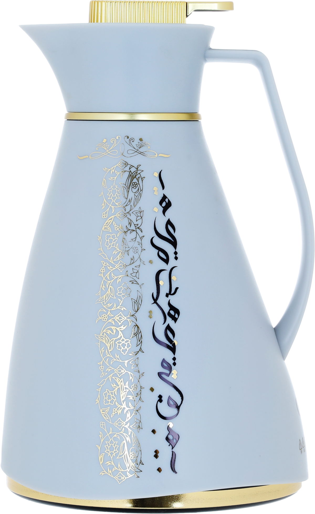 ترمس شيفون جلوري، 1 لتر، حافظة داخلية زجاج حراري، هيكل خارجي بلاستيك - رمادي فاتح product image