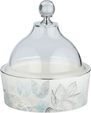 Al Saif Gallery Date tray with a porcelain lid, 13x13x8 cm, round, acrylic lid - multi-colored product image