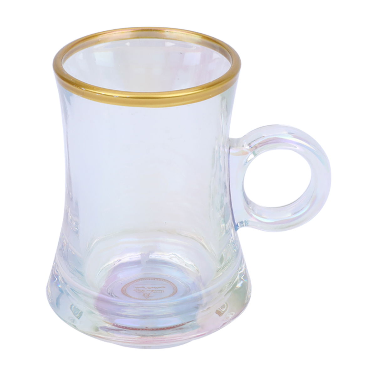 Max Glass tea set, 6 pieces, 300 ml, gold font - transparent product image 2
