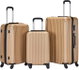 طقم شنط سفر ABS ليمرا، 3 مقاسات، 4 عجلات، WM-217-3PCS - ذهبي product image 1