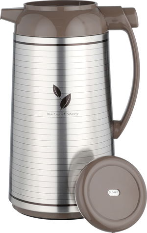 ترمس أبو فيل زوجرشي، 1.3 لتر، حافظة داخلية زجاج، ضغاط - كابتشينو product image 2