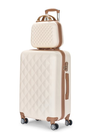 طقم شنط سفر ABS ليمرا، 6 مقاسات، 4 عجلات، زاويه 360 درجة، LMA-198 - بيج ذهبي product image 2
