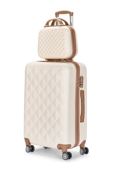 طقم شنط سفر ABS ليمرا، 6 مقاسات، 4 عجلات، زاويه 360 درجة، LMA-198 - بيج ذهبي product image 2