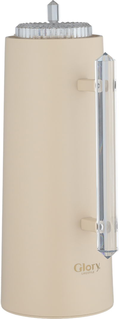 ترمس لين جلوري، 1 لتر،حافظة داخلية زجاج، ضغاط، يد شفاف - بيج غامق product image 2