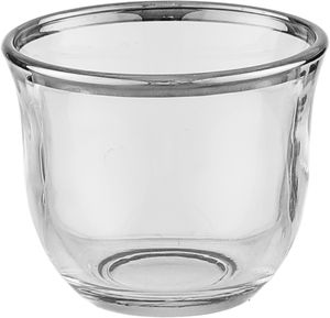 طقم فناجين وبيالات مع صحون زجاج السيف غاليري، 18 قطعة، 60 / 100 مل - شفاف فضي product image 2