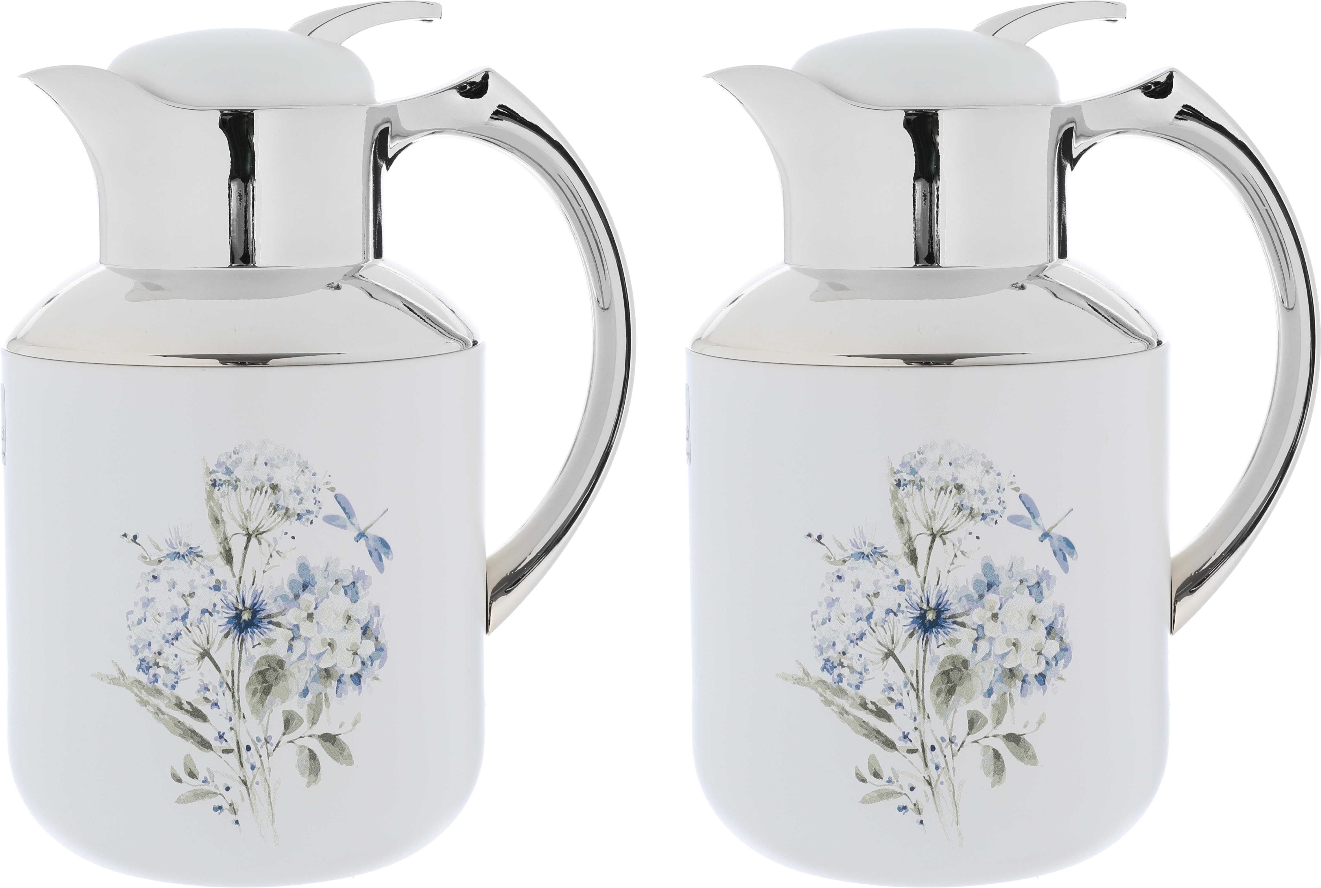 Al Saif Gallery Florya Pro thermos set, 1/0.5 liter, thermal glass inner container, steel outer shell - white beige product image