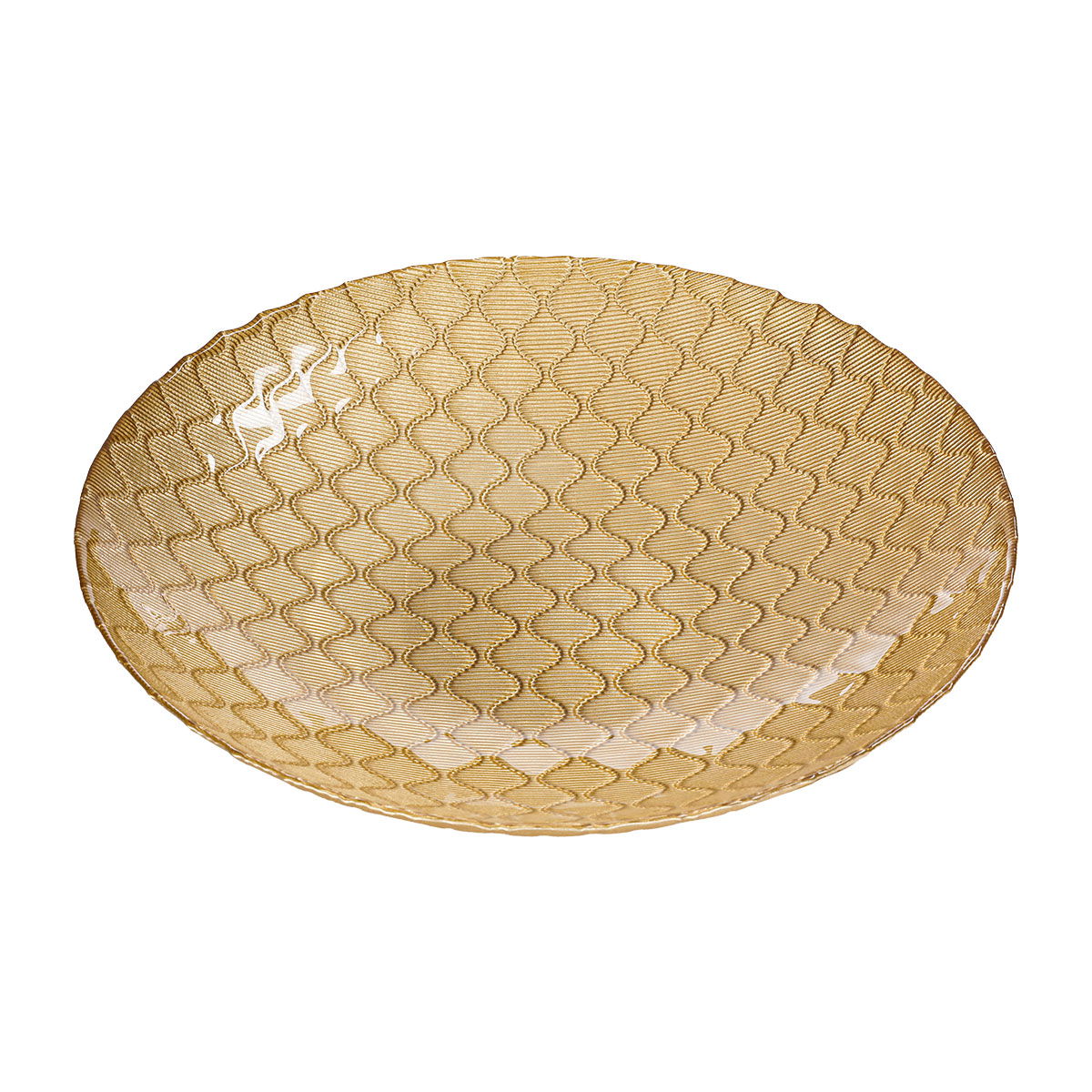 Al Saif Gallery Glass Serving Plate, 40X40X10 Cm - Gold product image 2