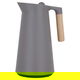 Timeless Linda Thermos, 1 liter, wooden handle, thermal glass inner shell, plastic outer shell - Cappuccino product image 1