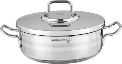 طقم قدور ستانلس ستيل استرون كوركماز، 12 قطعة - فضي product image 4