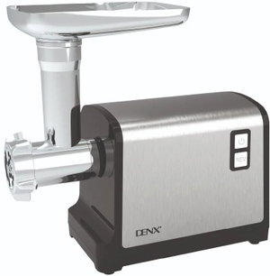 Denx DX3218 Electric Meat Grinder, 500-1200 Watts, 3 Cutting Boards - Silver Black product image