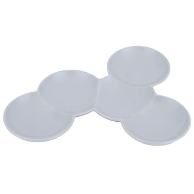 Al Saif Gallery Ceramic Serving Plate, 25X20X1.7 Cm, 5 Plates - Grey product image 1