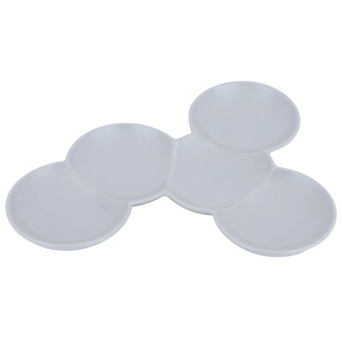 Al Saif Gallery Ceramic Serving Plate, 25X20X1.7 Cm, 5 Plates - Grey product image 1