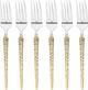 Al Saif Gallery steel forks set, 6 pieces - golden silver product image 1