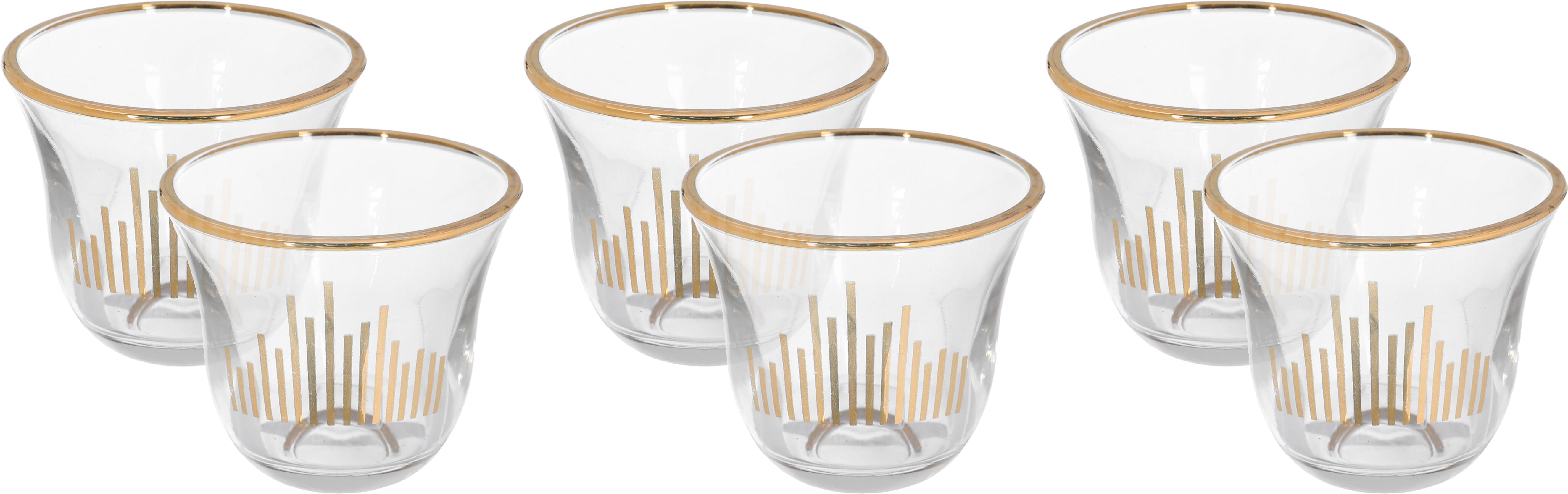 Al Saif Gallery Glass Cupssaucers Set, 6 Pieces, 90 Ml - Clear product image
