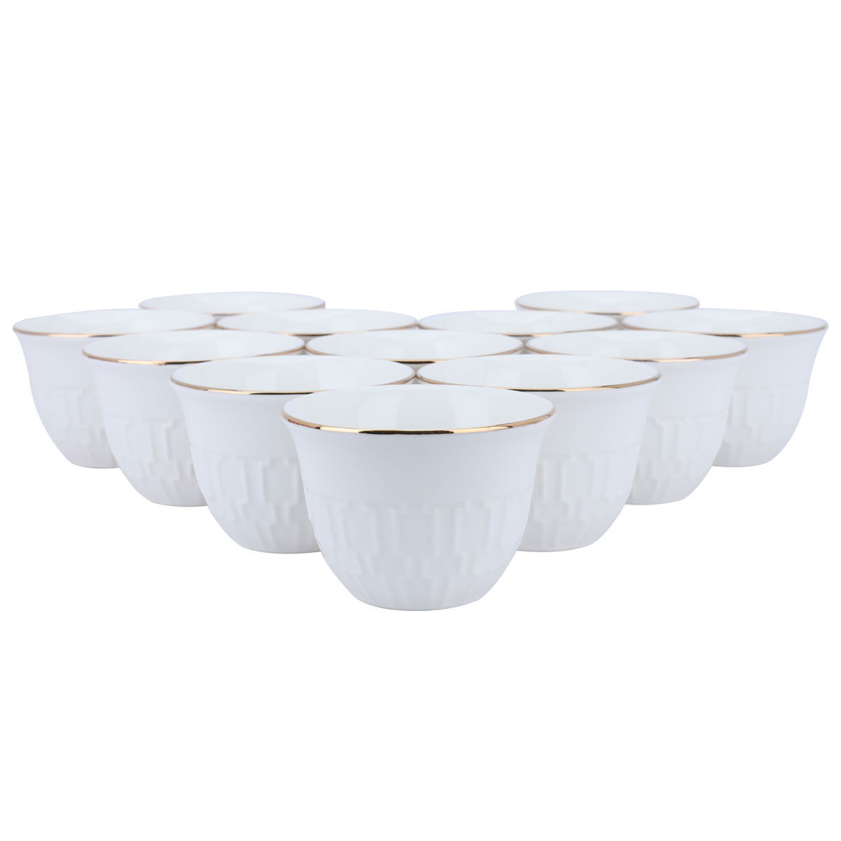 طقم فناجين قهوة عربي السيف غاليري، بورسلان، 12 قطعة - أبيض product image 2