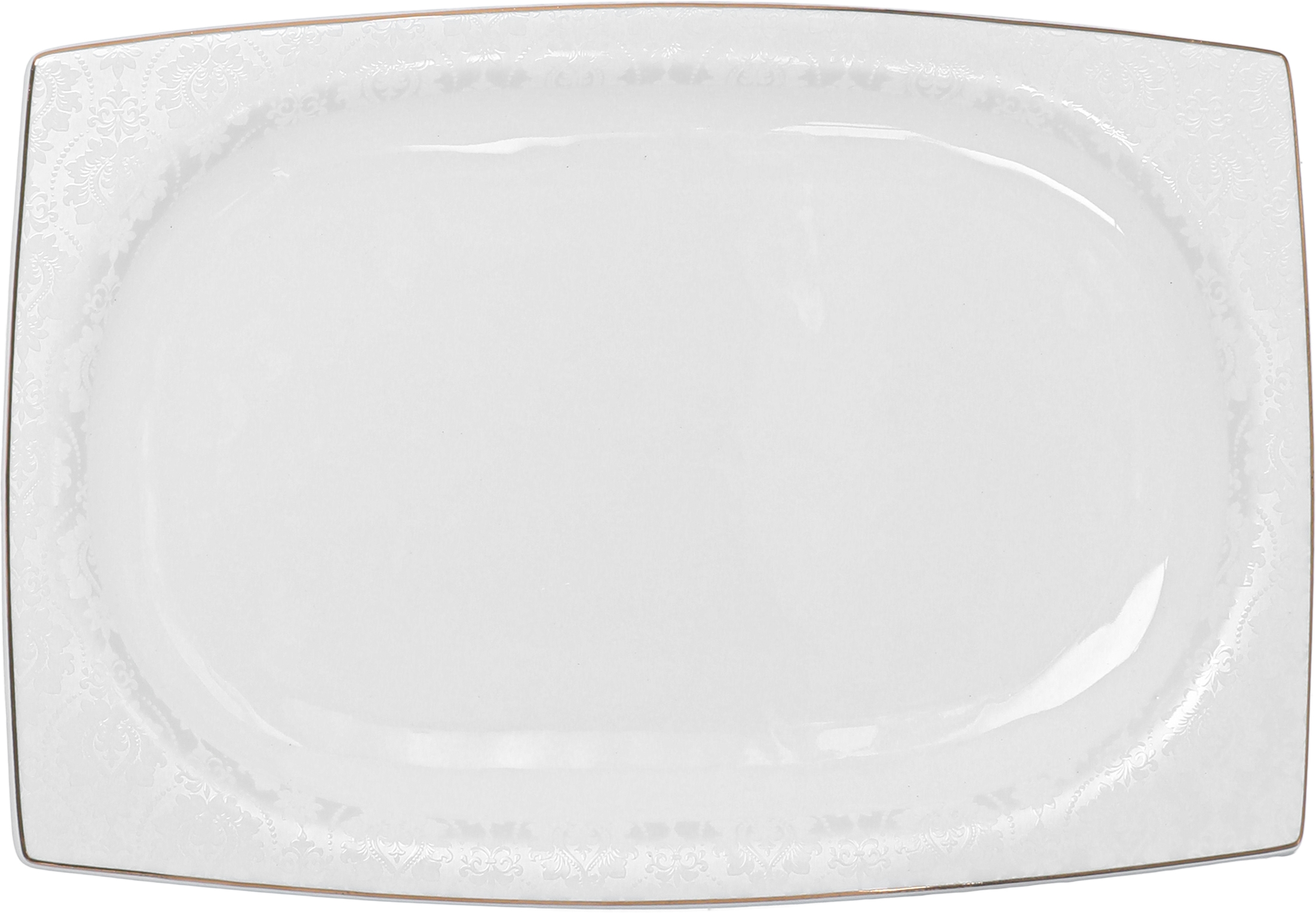 Dania porcelain dining set, 77 pieces, square, gold-white edges product image 15