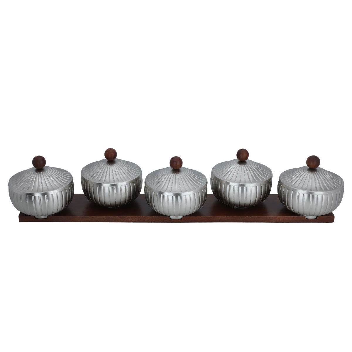 Al Saif Gallery Steel Tamariyas Set, 6 Pieces - Silver product image