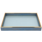 Tofaria rectangular glass with wooden edges Al Saif Gallery, 35 x 25 x 5 cm, rectangle - blue product image 1