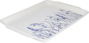 طوفرية تقديم ميلامين سيف بلص، 50x35x3 سم، مستطيلة - ابيض ازرق product image