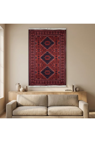 سجادة مجلس بوليستر سجادتي، 90×200 سم - احمر product image 5