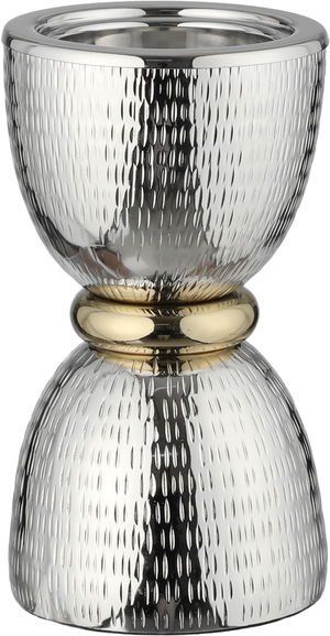 مبخرة ستانلس استيل السيف غاليري، 10.5x10.5x19.5 سم، قاعدة - فضي ذهبي product image